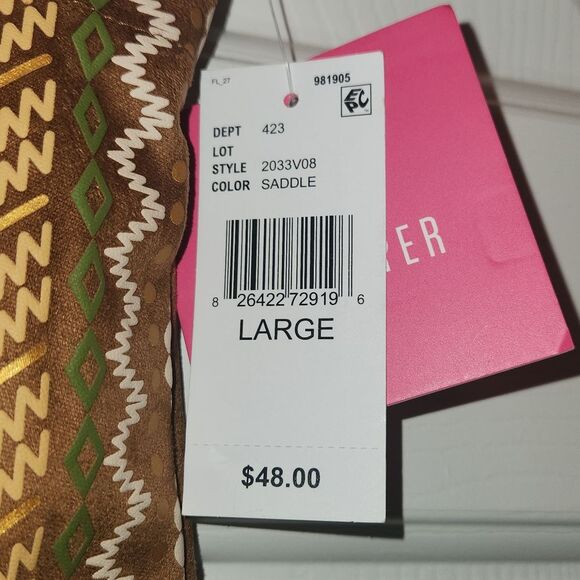 NWT Amy Byer Girls Large (14) Puff Print Suede Skirt Saddle Color Skort - Picture 2 of 4